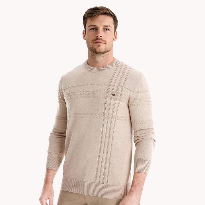 Dean | Argyle Ribbed-Trim Sweater for Men