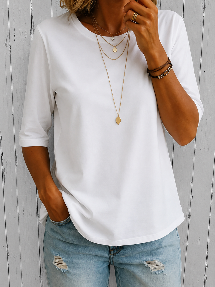Linnea | Women's Relaxed-Fit Tee with Extra Arm Coverage