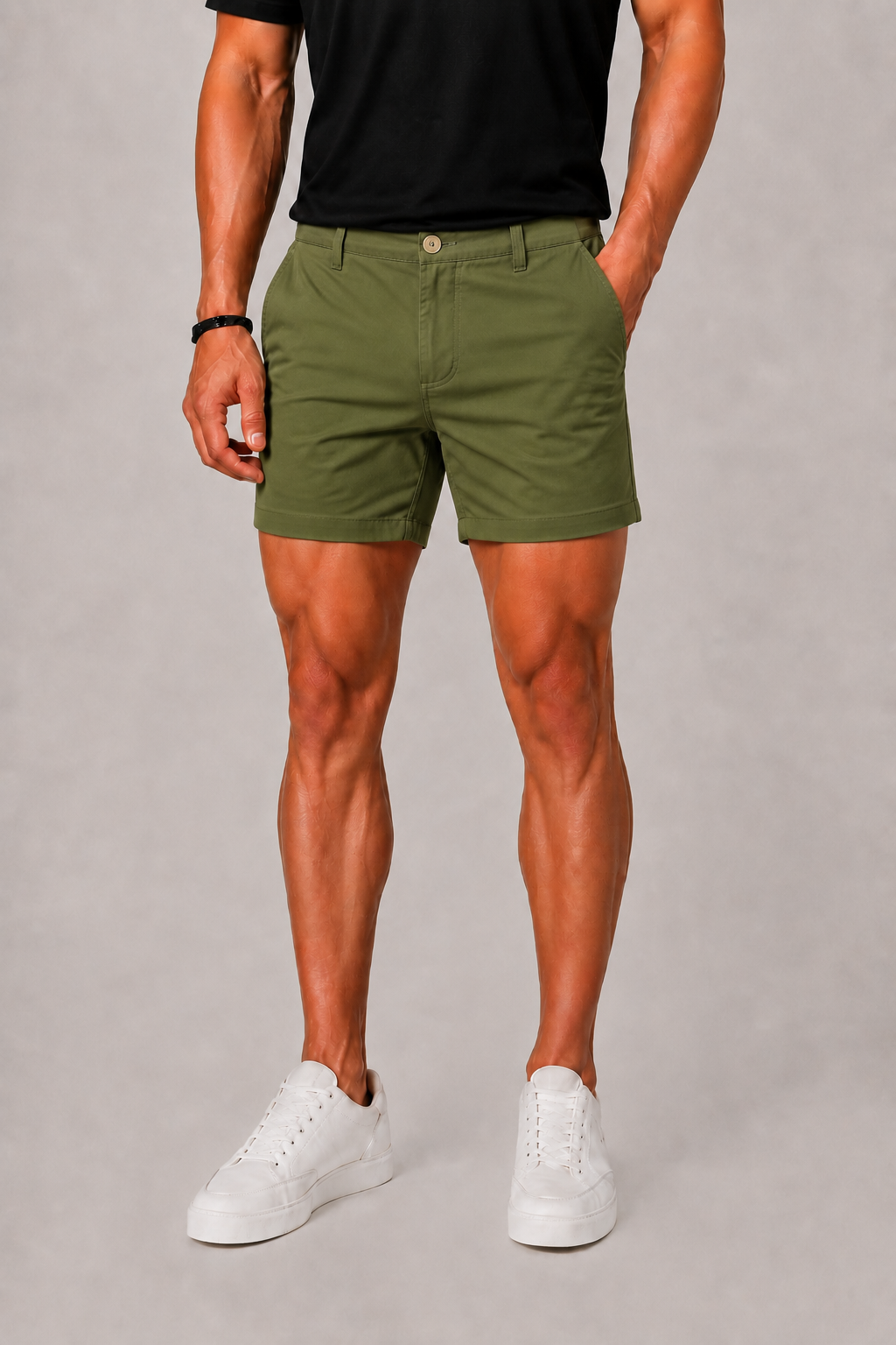 Hugo | Men's Straight Leg Chino Shorts with Button Front