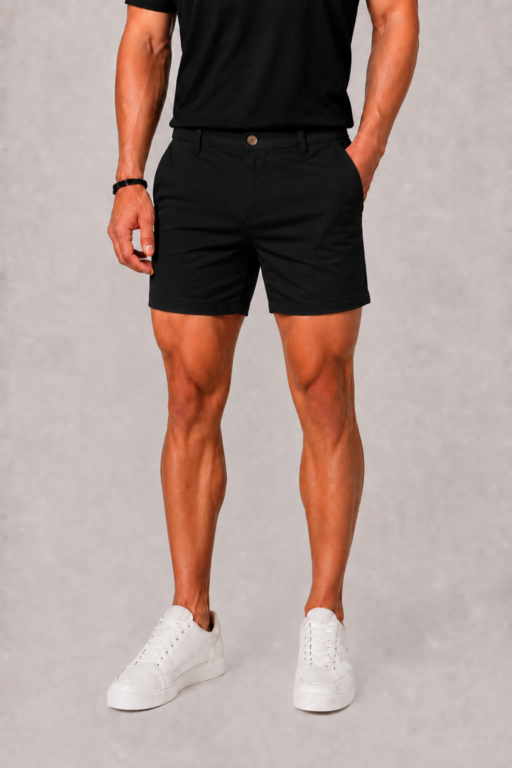 Hugo | Men's Straight Leg Chino Shorts with Button Front