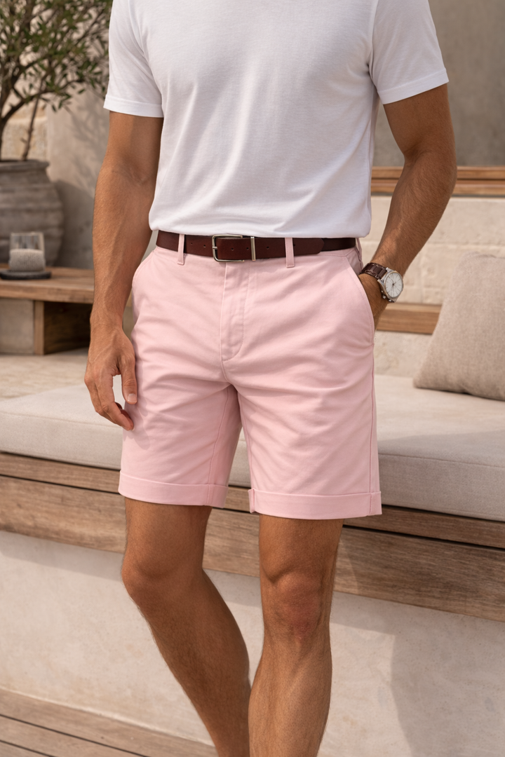 Emrys | Men's Belted Straight-Leg Tailored Shorts