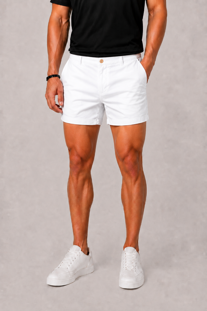 Hugo | Men's Straight Leg Chino Shorts with Button Front