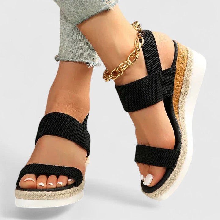 Nadelisse | Slingback Wedge Sandals with Cushioned Footbed for Women