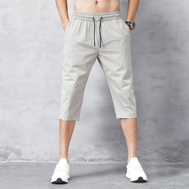 Konrad | Men's Straight Leg Knee-Length Shorts with Drawstring