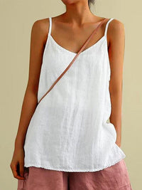Lotte | Women's V-Neck Cami Top Relaxed-Fit Spaghetti Strap Tank