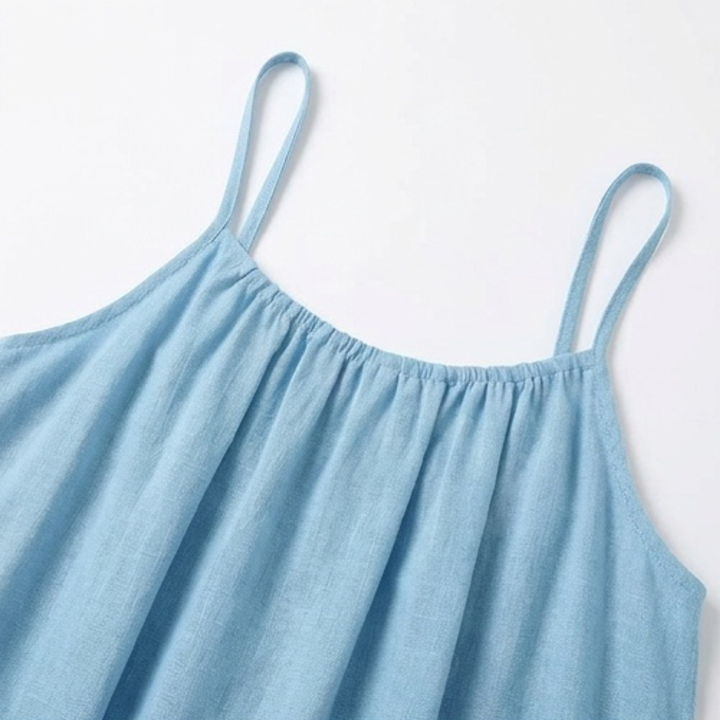 Nadalyra | Open-Back A-Line Sundress with Spaghetti Straps for Women