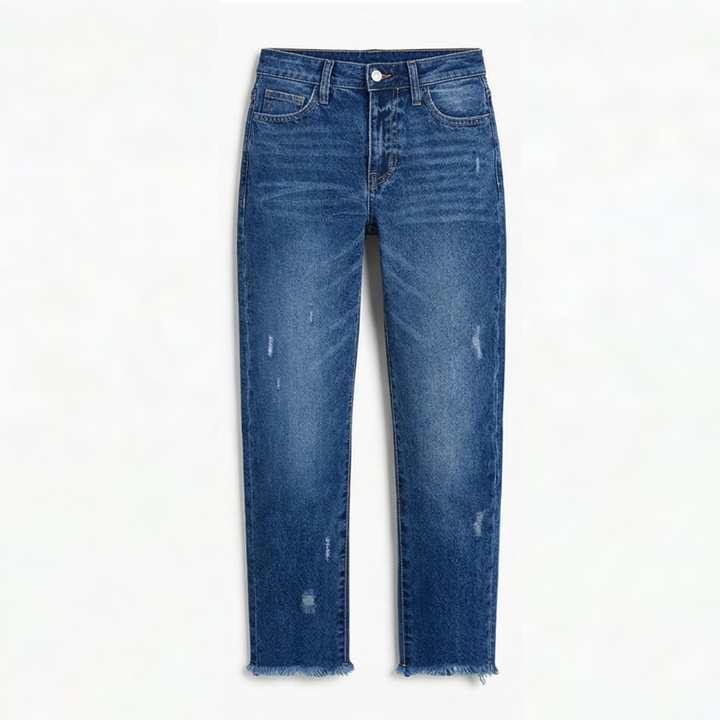 Talia | Women's Cropped Straight Leg Jeans - Casual Outings