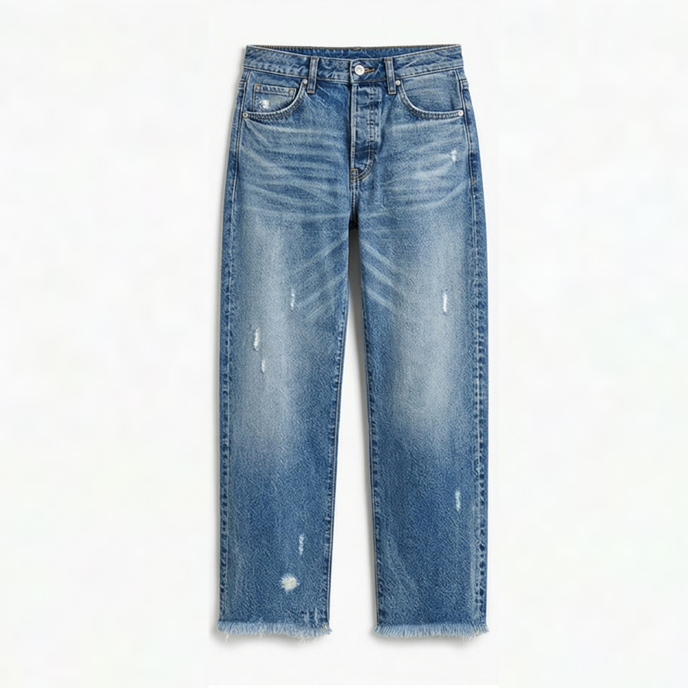 Talia | Women's Cropped Straight Leg Jeans - Casual Outings