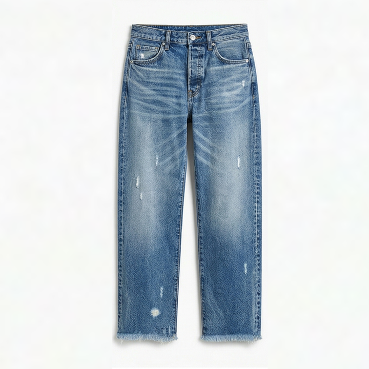 Talia | Women's Cropped Straight Leg Jeans - Casual Outings