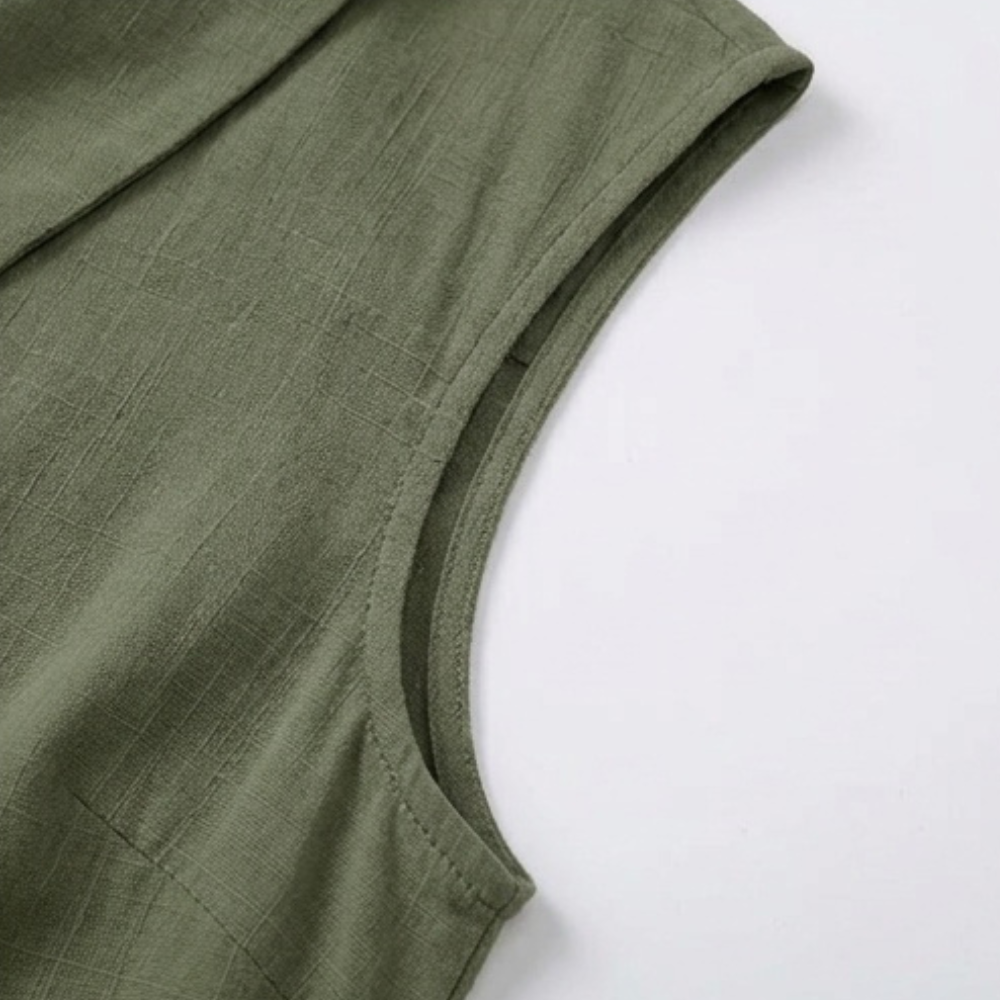 Sabine | Women's V-Neck Sleeveless Blouse – Casual Summer Top