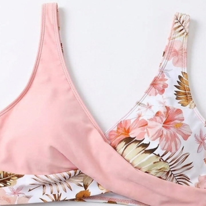 Agatha | Wrap V-Neck High-Waist Two-Piece Bikini Set