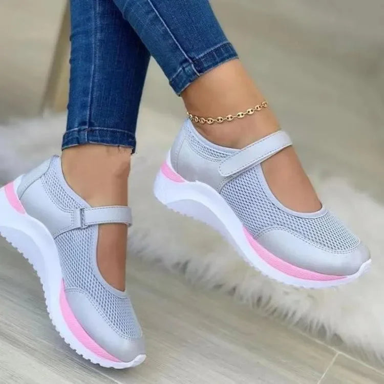 Naomi | Adjustable Strap Comfort Sneakers with Cushioned Sole for Women