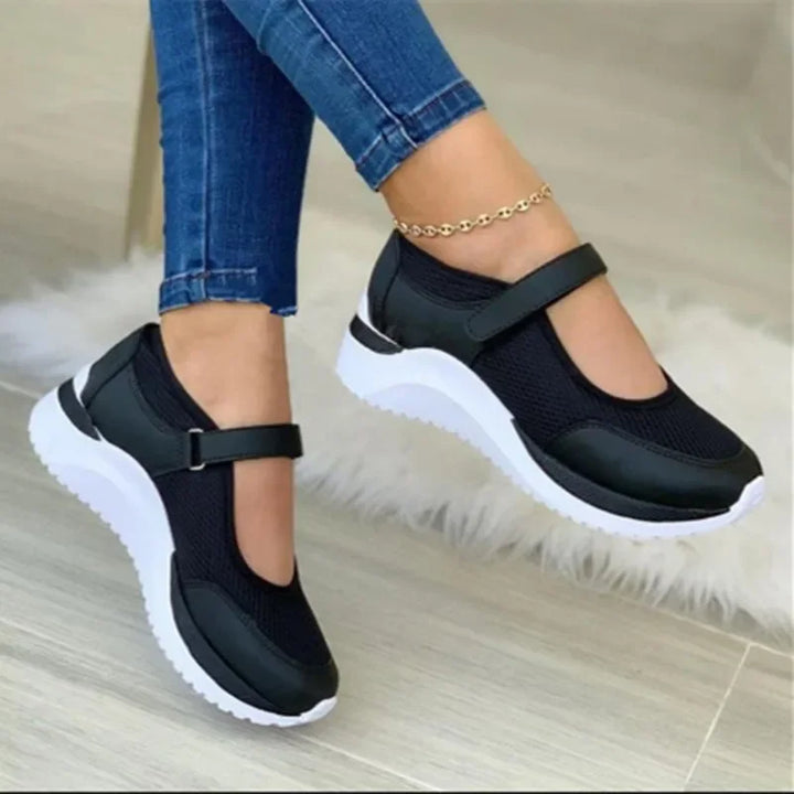 Naomi | Adjustable Strap Comfort Sneakers with Cushioned Sole for Women