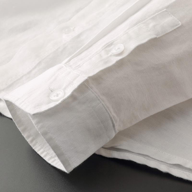 Casper | Hooded Long Sleeve Shirt with Curved Hem for Men