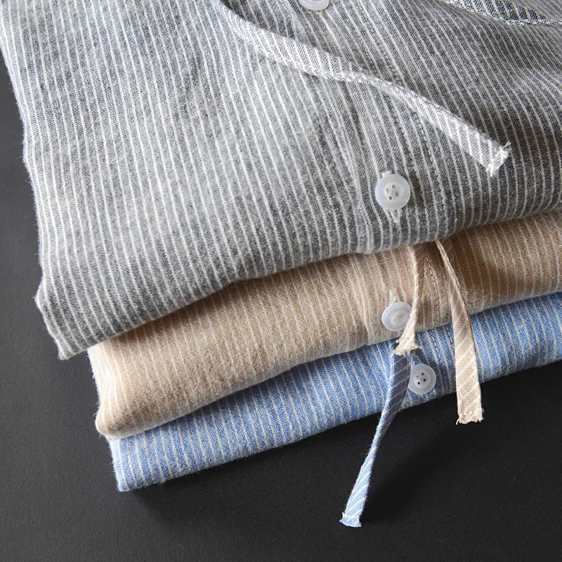 Casper | Hooded Long Sleeve Shirt with Curved Hem for Men