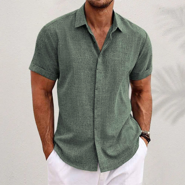 Marco | Men's Short-Sleeve Shirt Relaxed-Fit Button Front – Weekend Errands