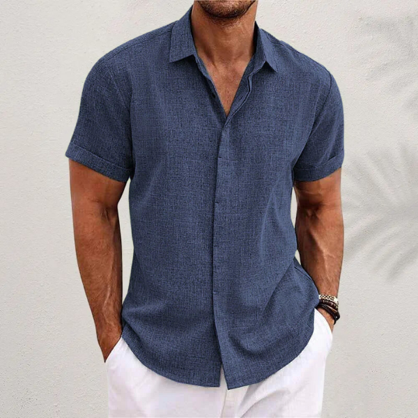 Marco | Men's Short-Sleeve Shirt Relaxed-Fit Button Front – Weekend Errands