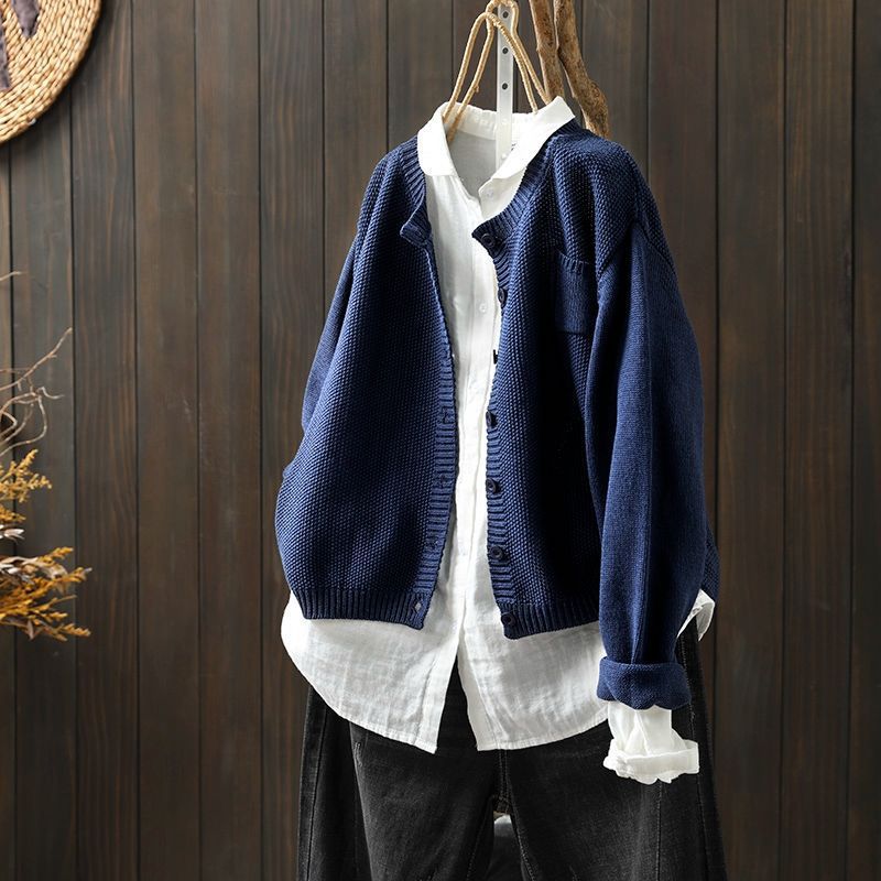 Nienke - Ribbed Open-Front Knit Cardigan with Chest Pocket for Women