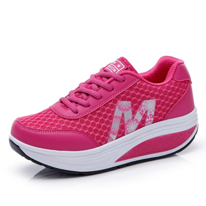 Fiona | Cushioned Lace-Up Walking Sneakers with Breathable Knit Upper for Women
