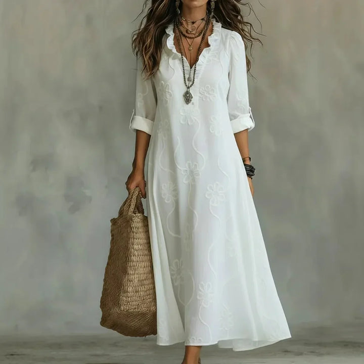 Sienna | Women's Floral Maxi Dress Belly-Flattering Summer Fit