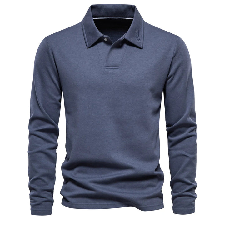 Daan | Embroidered Button-Front Polo Shirt for Men