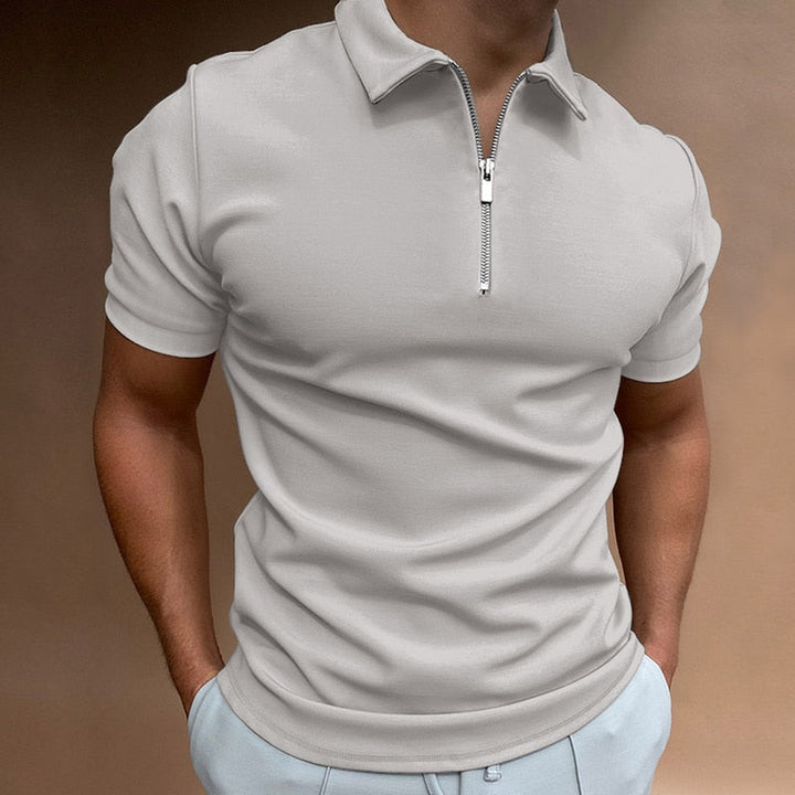 Margot Polo | Men's Slim-Fit Zip Polo Shirt – Casual Outings