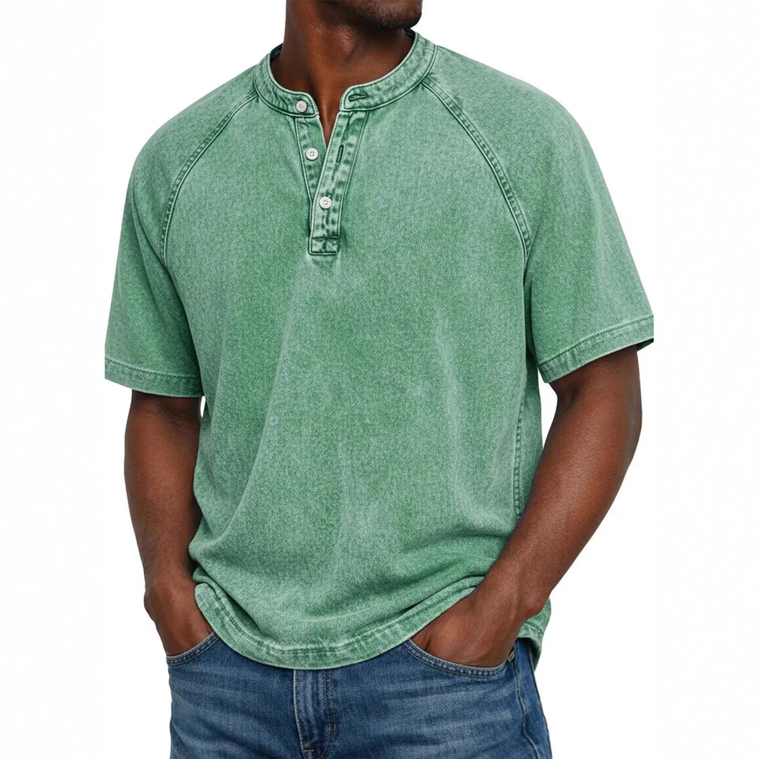 Emil | Button-Front Vintage Shirt with Chest Pocket for Men
