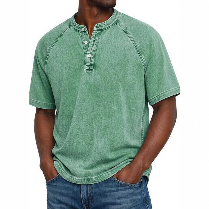 Emil | Button-Front Vintage Shirt with Chest Pocket for Men