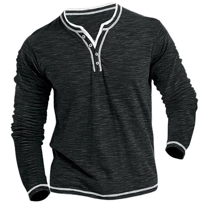 Frederik | V-Neck Long Sleeve Top for Men