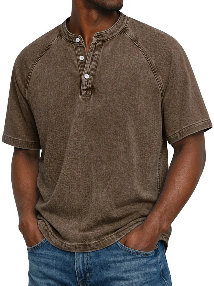 Emil | Button-Front Vintage Shirt with Chest Pocket for Men