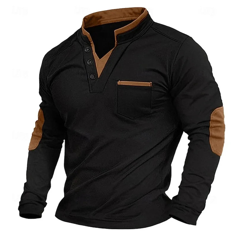 Cole | V-Neck Sweatshirt with Ribbed Trim for Men