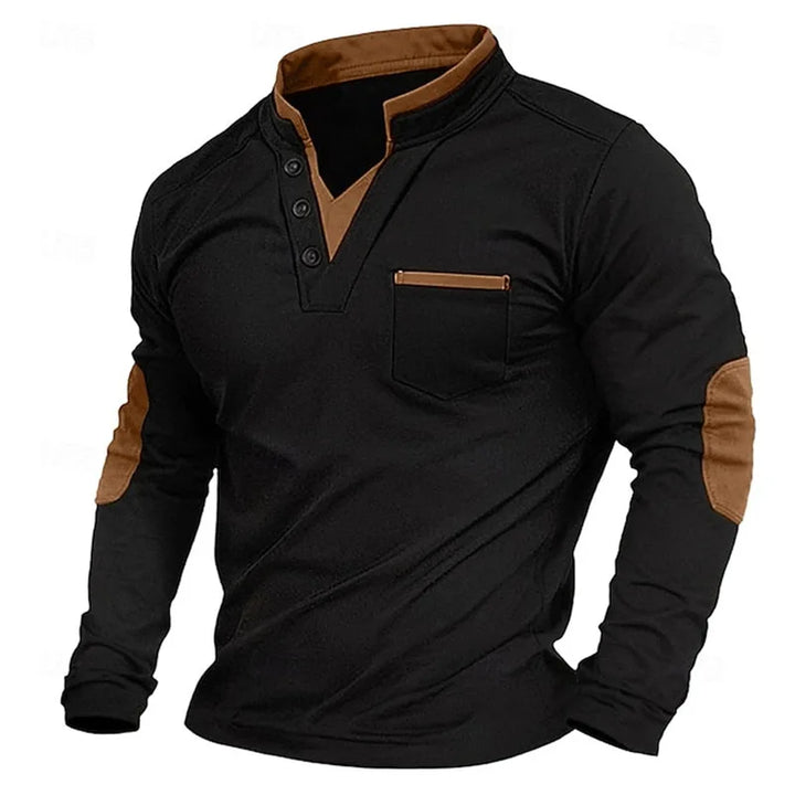 Cole | V-Neck Sweatshirt with Ribbed Trim for Men