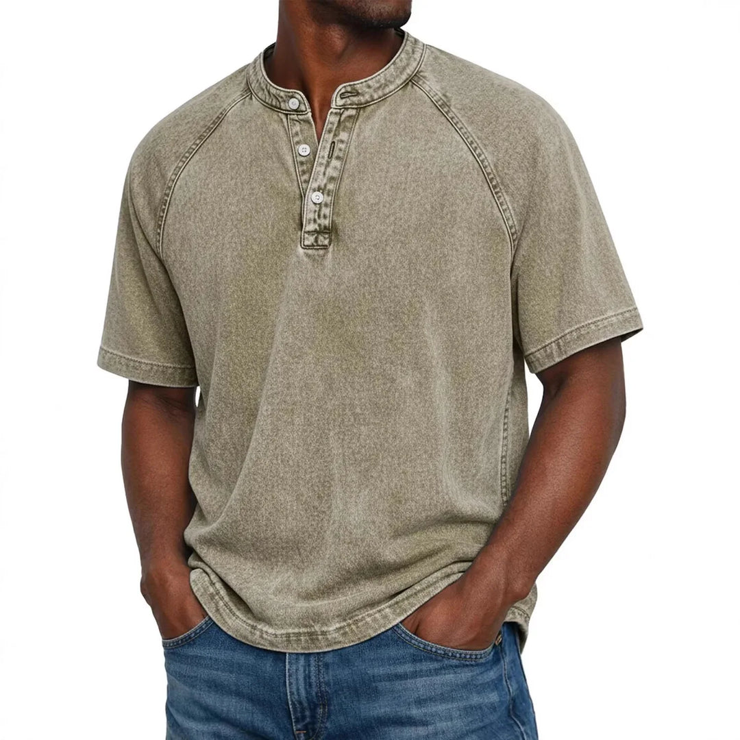 Emil | Button-Front Vintage Shirt with Chest Pocket for Men