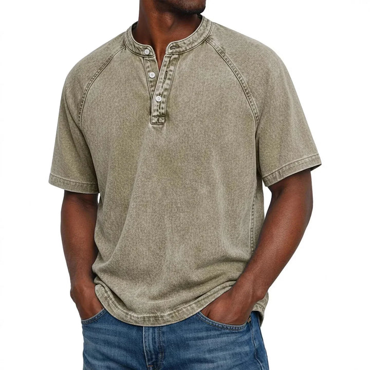 Emil | Button-Front Vintage Shirt with Chest Pocket for Men