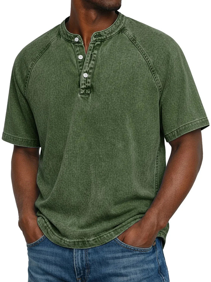 Emil | Button-Front Vintage Shirt with Chest Pocket for Men