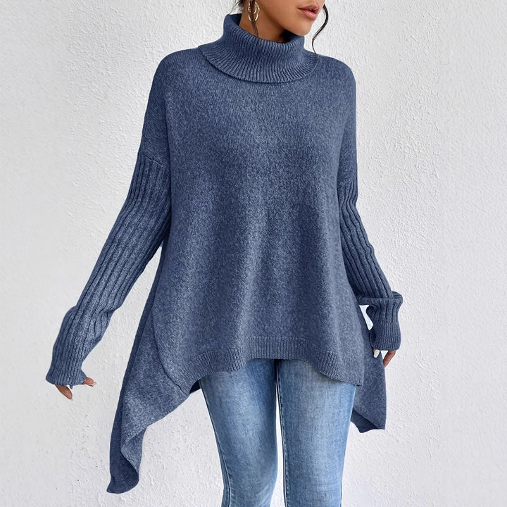 Pearl | Oversized High-Neck Ribbed Winter Sweater for Women