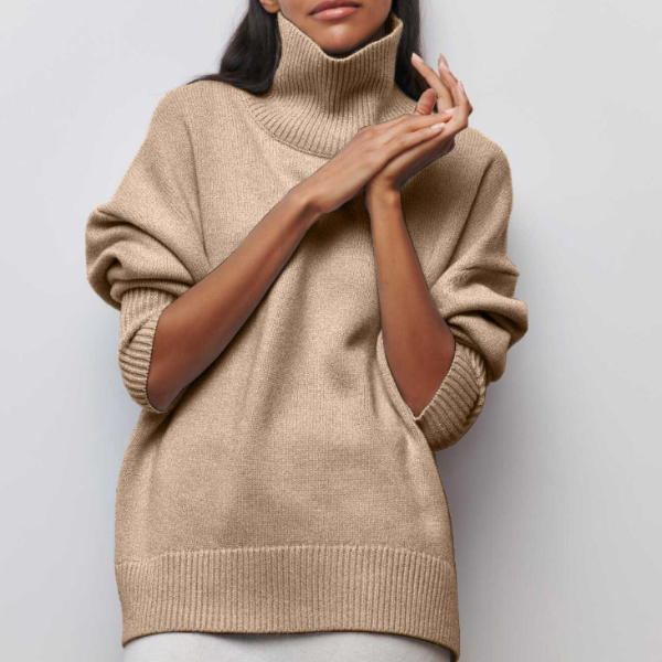 Reneé | Ribbed Turtleneck Sweater with Slim Silhouette