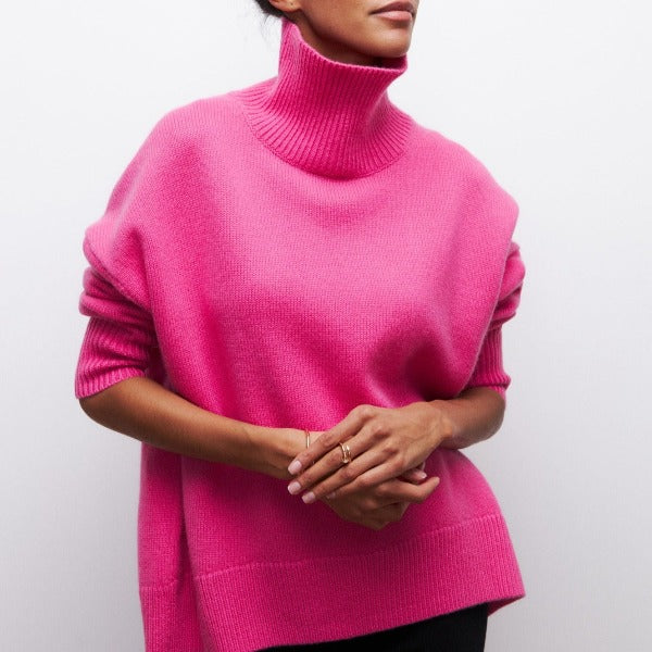 Reneé | Ribbed Turtleneck Sweater with Slim Silhouette