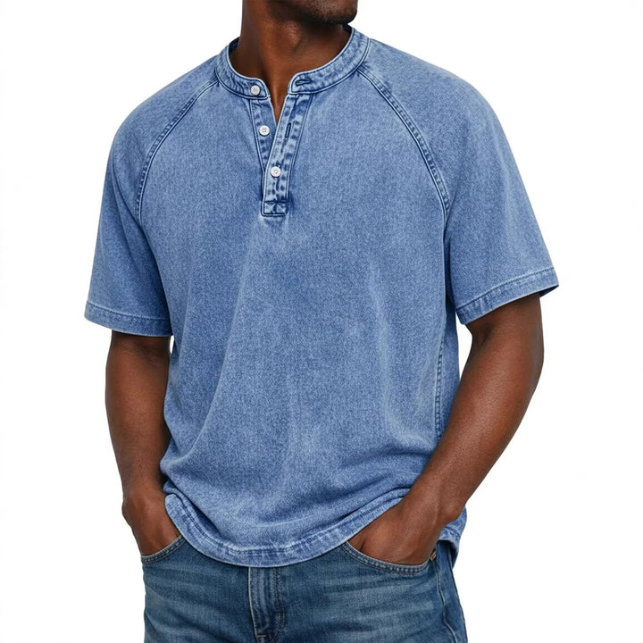 Emil | Button-Front Vintage Shirt with Chest Pocket for Men