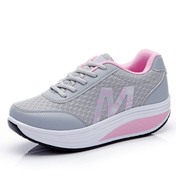 Fiona | Cushioned Lace-Up Walking Sneakers with Breathable Knit Upper for Women