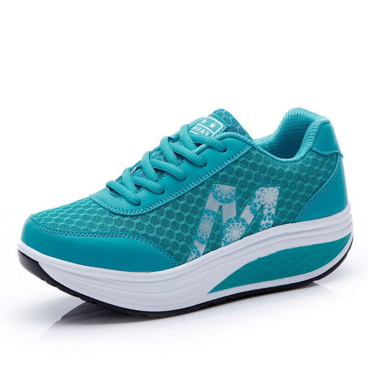 Fiona | Cushioned Lace-Up Walking Sneakers with Breathable Knit Upper for Women