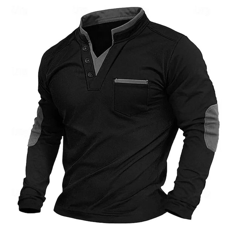 Cole | V-Neck Sweatshirt with Ribbed Trim for Men