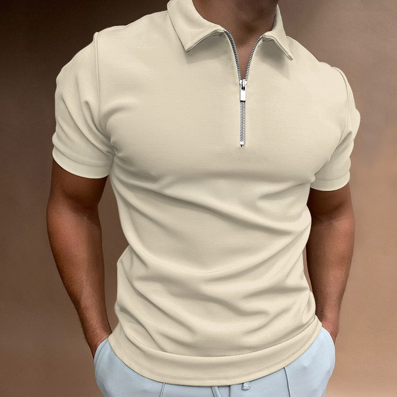 Margot Polo | Men's Slim-Fit Zip Polo Shirt – Casual Outings