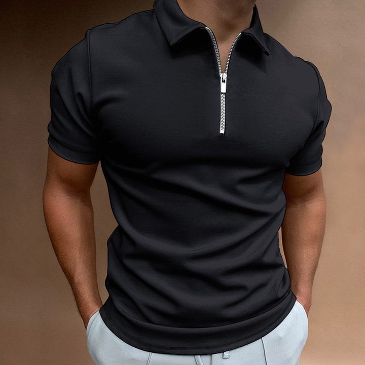 Margot Polo | Men's Slim-Fit Zip Polo Shirt – Casual Outings