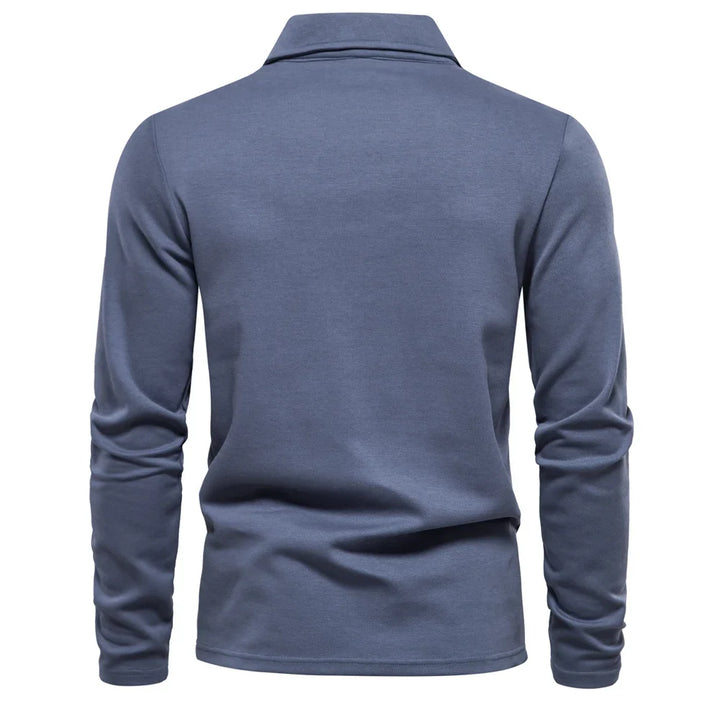 Daan | Embroidered Button-Front Polo Shirt for Men