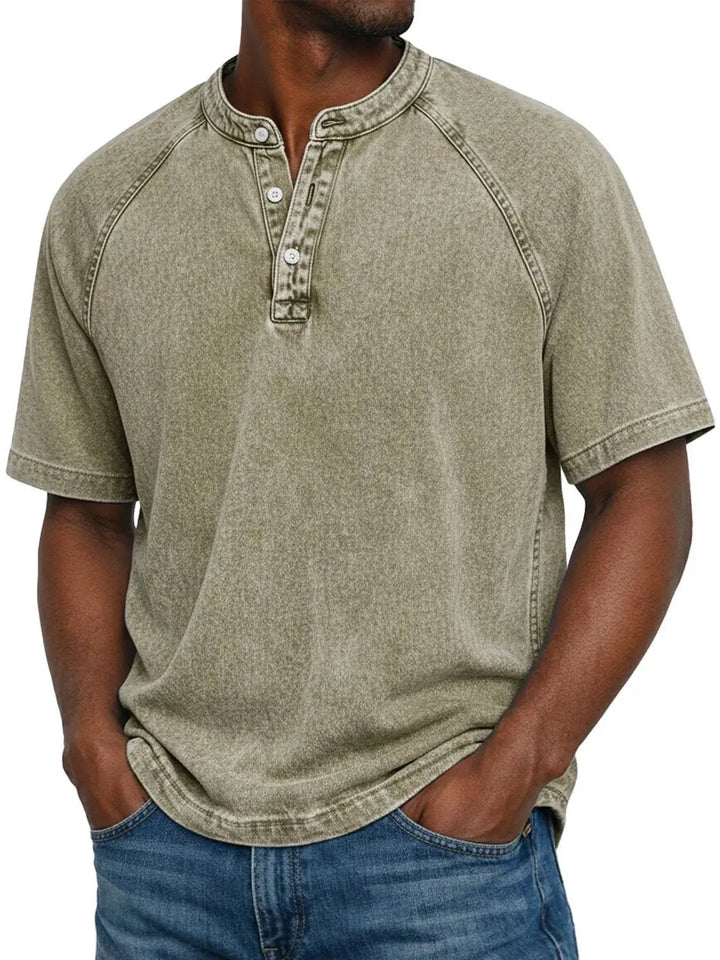 Emil | Button-Front Vintage Shirt with Chest Pocket for Men