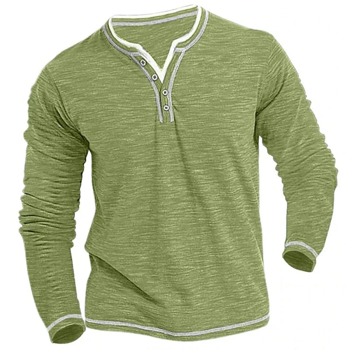 Frederik | V-Neck Long Sleeve Top for Men