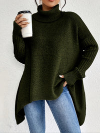 Pearl | Oversized High-Neck Ribbed Winter Sweater for Women