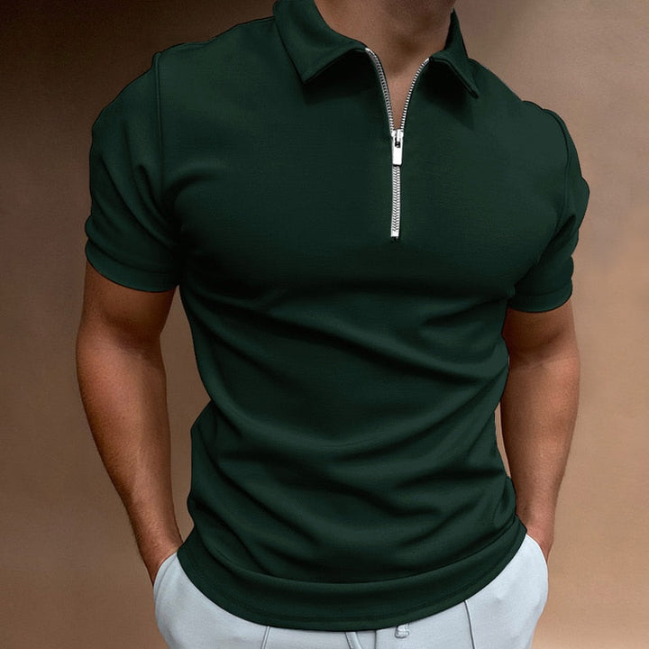 Margot Polo | Men's Slim-Fit Zip Polo Shirt – Casual Outings