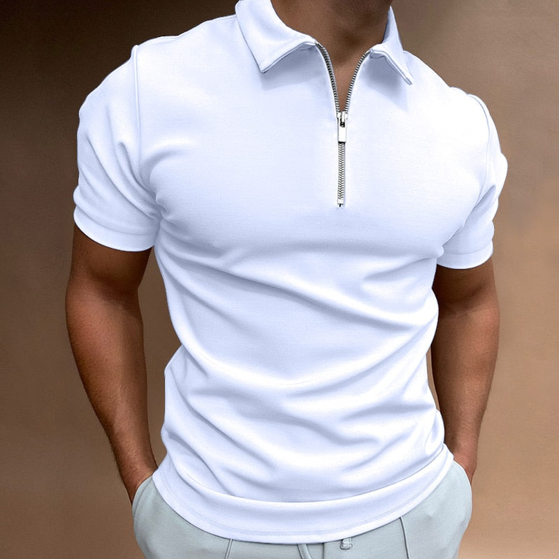 Margot Polo | Men's Slim-Fit Zip Polo Shirt – Casual Outings